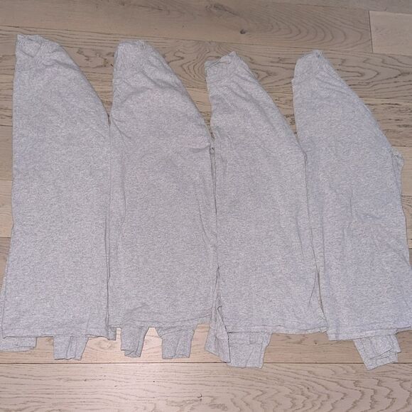 4-Pack Hanes Men's Essentials Long Sleeve T-Shirt Pack, Crewneck Cotton Tees - Picture 8 of 8